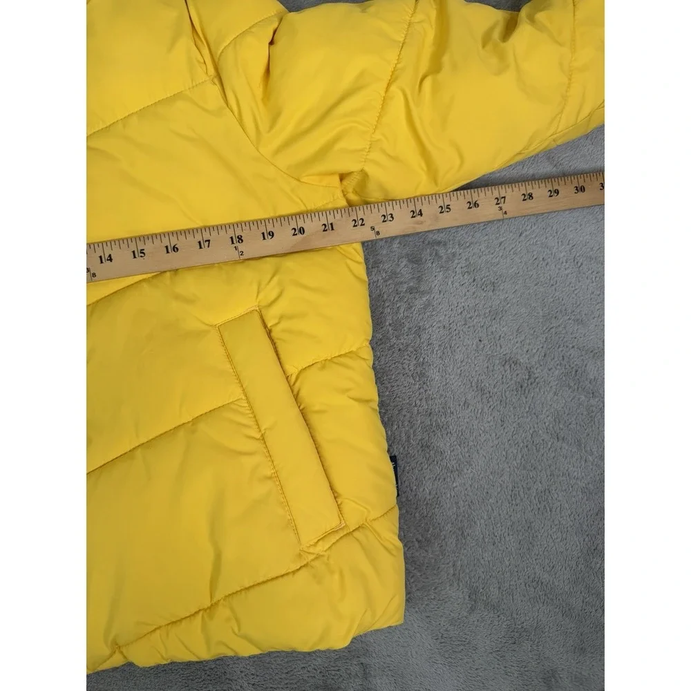 Abercrombie & Fitch Quilted Puffer Jacket Women's Size Medium Yellow - Picture 8 of 10